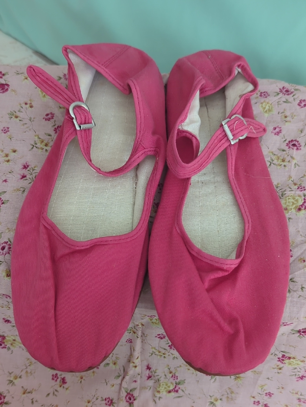 Pretty Pink Canvas Flat Shoes size 10-11-New